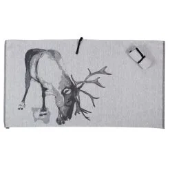 Jokipiin Pellava Poro 80x145 Cm Valkoinen/musta Rullapyyhe