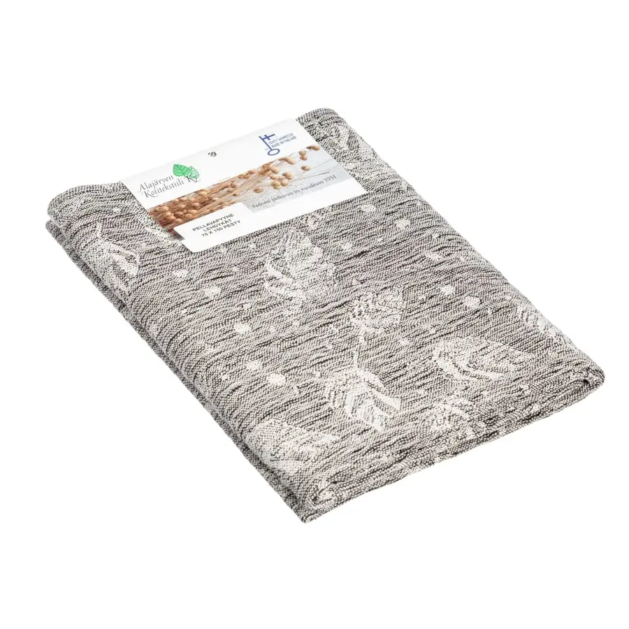 Alajärven Kotitekstiili Lehdykät Musta 70x150 Cm Pellavapyyhe 3 Alajärven Kotitekstiili Lehdykät Musta 70x150 Cm Pellavapyyhe