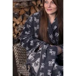 Pikkupuoti Harmaa Poro 50x70 Cm Käsipyyhe